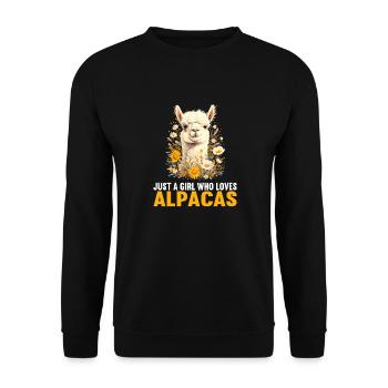 Alpaga Alpagas Alpaga - Sweat-shirt Unisexe - noir - Devant - Alina (178cm) & Michal (187cm)
