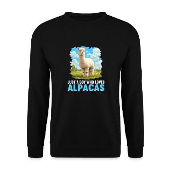 Alpaga Alpagas Alpaga - Sweat-shirt Unisexe - noir - Devant - Alina (178cm) & Michal (187cm)
