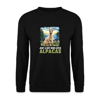 Alpaga Alpagas Alpaga - Sweat-shirt Unisexe - noir - Devant - Alina (178cm) & Michal (187cm)