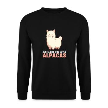 Alpaga Alpagas Alpaga - Sweat-shirt Unisexe - noir - Devant - Alina (178cm) & Michal (187cm)