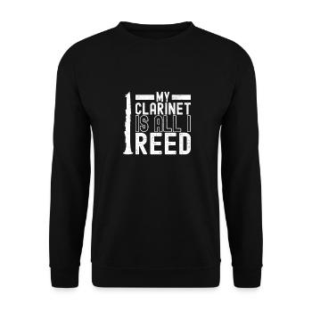 Clarinet Wind Instrument Clarinet player - Unisex Sweatshirt - black - Front - Alina (178cm) & Michal (187cm)