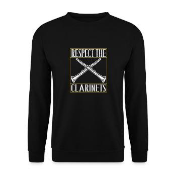Clarinet Wind Instrument Clarinet player - Unisex Sweatshirt - black - Front - Alina (178cm) & Michal (187cm)