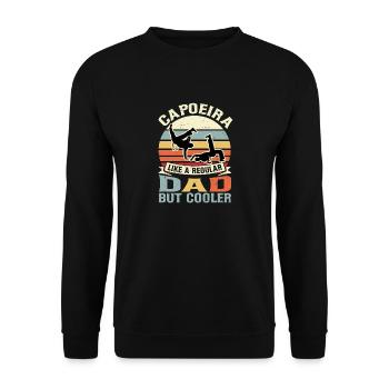 Capoeira wie ein normaler Vater, nur cooler - Unisex Pullover - Schwarz - Vorne - Alina (178cm) & Michal (187cm)