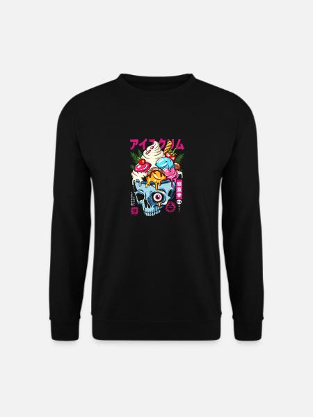 Japan - Skull Frozen Dessert Bowl - Unisex Sweatshirt - black