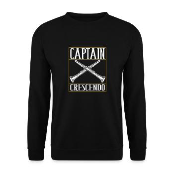 Klarinette Blasinstrument Klarinettenspieler - Unisex Pullover - Schwarz - Vorne - Alina (178cm) & Michal (187cm)