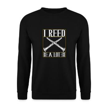 Clarinet Wind Instrument Clarinet player - Unisex Sweatshirt - black - Front - Alina (178cm) & Michal (187cm)