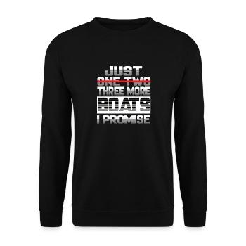 Just One More Boat I Promise Boat Captain Ship - Unisex Sweatshirt - black - Front - Alina (178cm) & Michal (187cm)