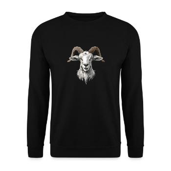 Alpine Goat Mountain Goats Mountain Goat - Unisex Sweatshirt - black - Front - Alina (178cm) & Michal (187cm)