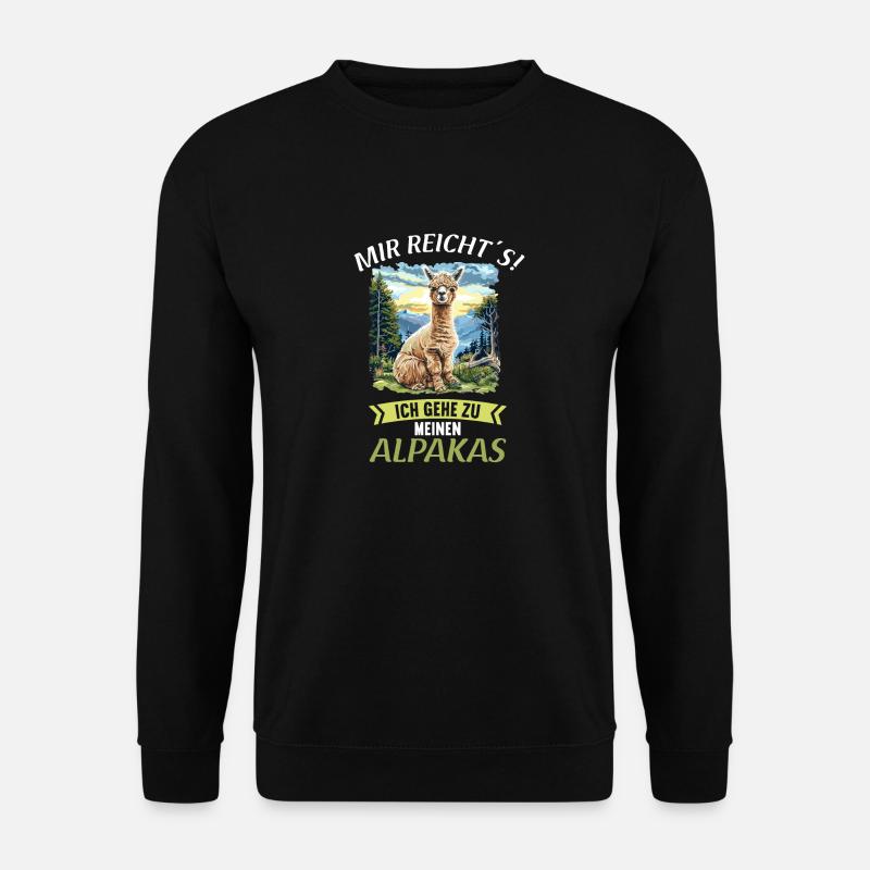 Alpaca Alpakas Alpaka - Unisex Pullover - Schwarz