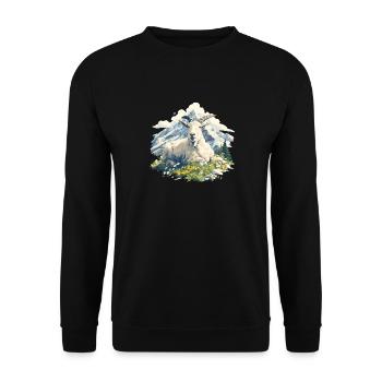 Alpine Goat Mountain Goats Mountain Goat - Unisex Sweatshirt - black - Front - Alina (178cm) & Michal (187cm)