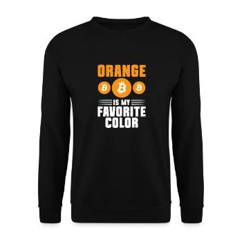 Bitcoin Kryptowährung BTC Crypto Trader - Unisex Pullover - Schwarz - Vorne - Alina (178cm) & Michal (187cm)