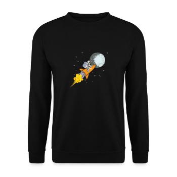 Bitcoin Kryptowährung BTC Crypto Trader - Unisex Pullover - Schwarz - Vorne - Alina (178cm) & Michal (187cm)