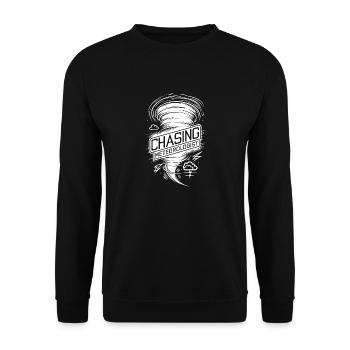 Tornado Twister Chasing Meteorologist - Unisex Sweatshirt - black - Front - Alina (178cm) & Michal (187cm)
