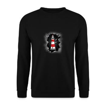 Leuchtturm Küste Leuchttürme - Unisex Pullover - Schwarz - Vorne - Alina (178cm) & Michal (187cm)