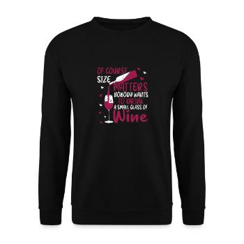 Vin rouge blanc rosé drôle Vintner Winery - Sweat-shirt Unisexe - noir - Devant - Alina (178cm) & Michal (187cm)