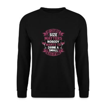 Drôle rouge blanc rosé vin vigneron - Sweat-shirt Unisexe - noir - Devant - Alina (178cm) & Michal (187cm)