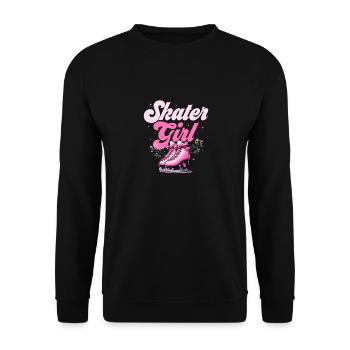 Grace on Ice: The Skater Girl's Journey - Unisex Sweatshirt - black - Front - Alina (178cm) & Michal (187cm)