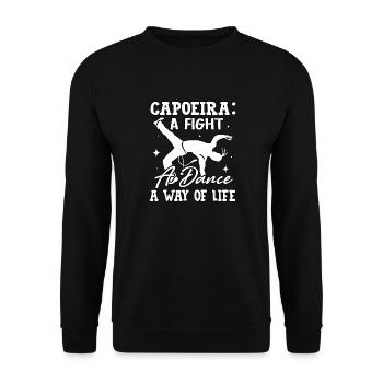Capoeira a fight a dance a way of life - Unisex Sweatshirt - black - Front - Alina (178cm) & Michal (187cm)