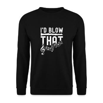 Klarinette Blasinstrument Klarinettenspieler - Unisex Pullover - Schwarz - Vorne - Alina (178cm) & Michal (187cm)