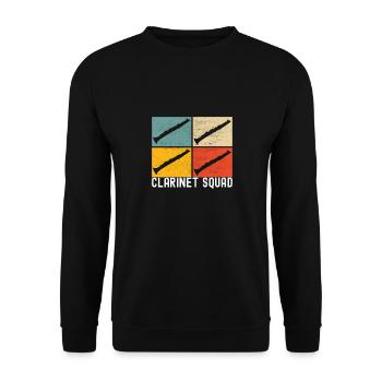 Clarinet Wind Instrument Clarinet player - Unisex Sweatshirt - black - Front - Alina (178cm) & Michal (187cm)