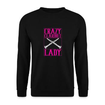 Clarinet Wind Instrument Clarinet player - Unisex Sweatshirt - black - Front - Alina (178cm) & Michal (187cm)