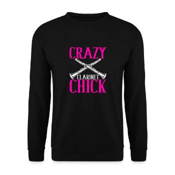 Clarinet Wind Instrument Clarinet player - Unisex Sweatshirt - black - Front - Alina (178cm) & Michal (187cm)
