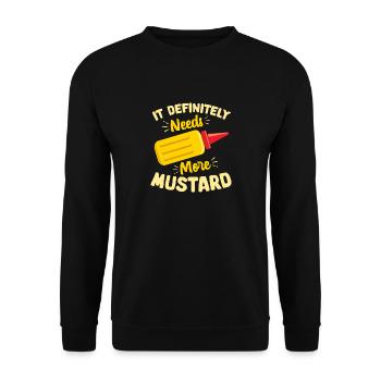 Senf Mustard - Unisex Sweatshirt - black - Front - Alina (178cm) & Michal (187cm)