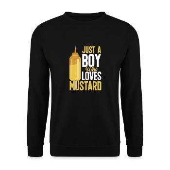 Senf Mustard - Unisex Sweatshirt - black - Front - Alina (178cm) & Michal (187cm)