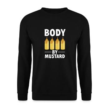 Senf Mustard - Unisex Sweatshirt - black - Front - Alina (178cm) & Michal (187cm)