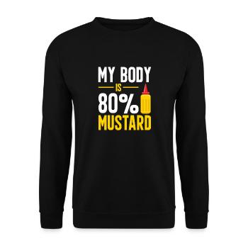 Senf Mustard - Unisex Sweatshirt - black - Front - Alina (178cm) & Michal (187cm)