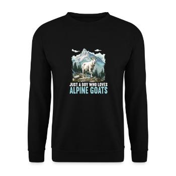 Alpine Goat Mountain Goats Mountain Goat - Unisex Sweatshirt - black - Front - Alina (178cm) & Michal (187cm)