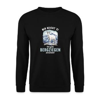 Alpine Goat Mountain Goats Mountain Goat - Unisex Sweatshirt - black - Front - Alina (178cm) & Michal (187cm)