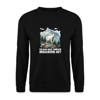 Alpine Goat Mountain Goats Mountain Goat - Unisex Sweatshirt - black - Front - Alina (178cm) & Michal (187cm)