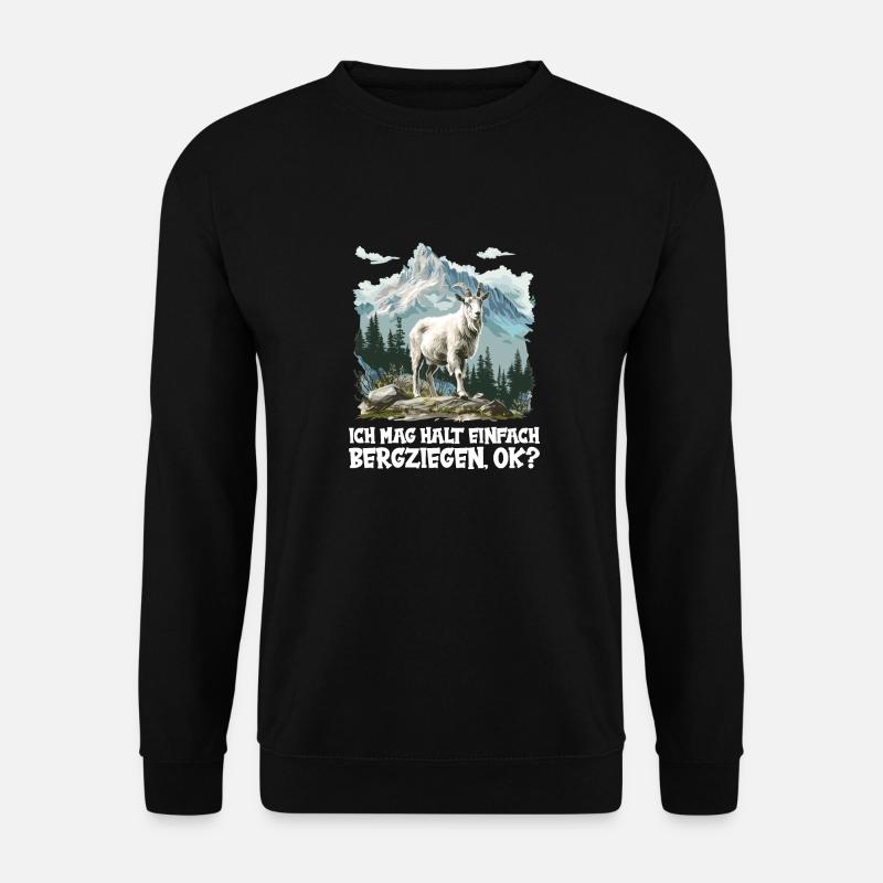 Alpine Goat Bergziegen Bergziege - Unisex Pullover - Schwarz