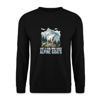 Alpine Goat Mountain Goats Mountain Goat - Unisex Sweatshirt - black - Front - Alina (178cm) & Michal (187cm)