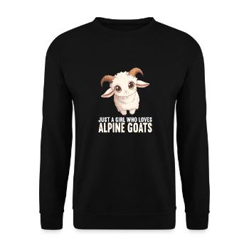 Alpine Goat Mountain Goats Mountain Goat - Unisex Sweatshirt - black - Front - Alina (178cm) & Michal (187cm)