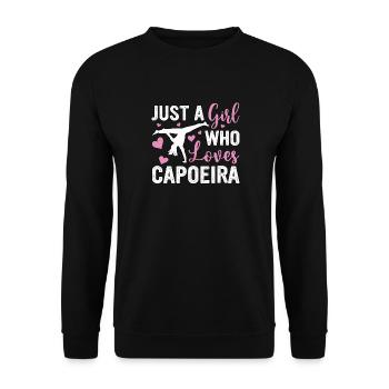 Just a Girl who loves Capoeira - Unisex Sweatshirt - black - Front - Alina (178cm) & Michal (187cm)