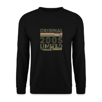 Original 2005 Vintage Rétro Cadeau D'anniversaire - Sweat-shirt Unisexe - noir - Devant - Alina (178cm) & Michal (187cm)