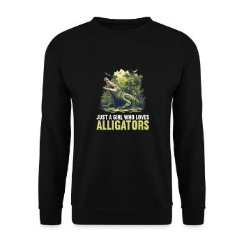 Alligatoren Alligator - Unisex Pullover - Schwarz - Vorne - Alina (178cm) & Michal (187cm)