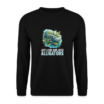 Alligatoren Alligator - Unisex Pullover - Schwarz - Vorne - Alina (178cm) & Michal (187cm)