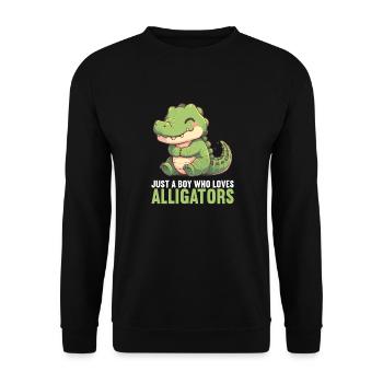 Alligatoren Alligator - Unisex Pullover - Schwarz - Vorne - Alina (178cm) & Michal (187cm)
