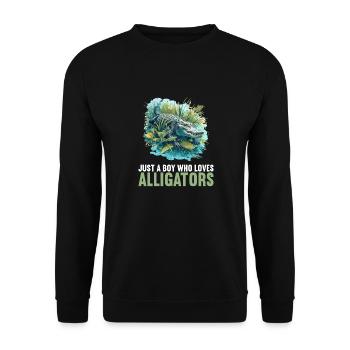 Alligatoren Alligator - Unisex Pullover - Schwarz - Vorne - Alina (178cm) & Michal (187cm)