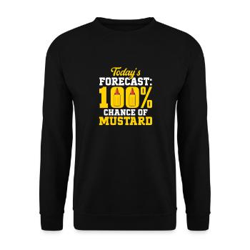 Senf Mustard - Unisex Sweatshirt - black - Front - Alina (178cm) & Michal (187cm)