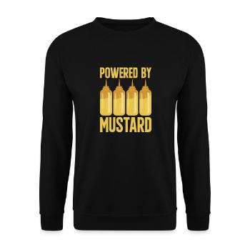 Senf Mustard - Unisex Sweatshirt - black - Front - Alina (178cm) & Michal (187cm)