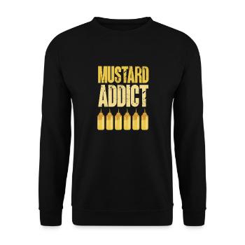 Senf Mustard - Unisex Sweatshirt - black - Front - Alina (178cm) & Michal (187cm)