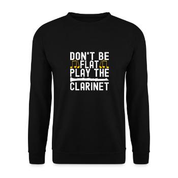 Clarinet Wind Instrument Clarinet player - Unisex Sweatshirt - black - Front - Alina (178cm) & Michal (187cm)