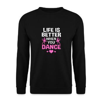 Ballet Ballet Dancer - Unisex Sweatshirt - black - Front - Alina (178cm) & Michal (187cm)