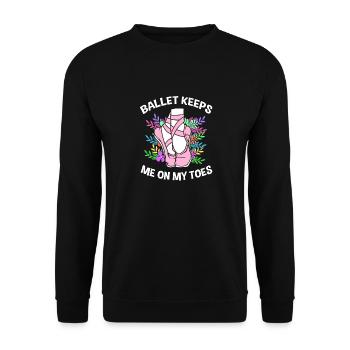 Ballet Ballet Dancer - Unisex Sweatshirt - black - Front - Alina (178cm) & Michal (187cm)