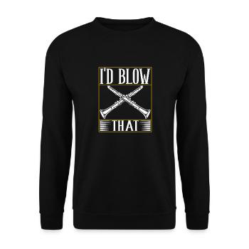 Klarinette Blasinstrument Klarinettenspieler - Unisex Pullover - Schwarz - Vorne - Alina (178cm) & Michal (187cm)
