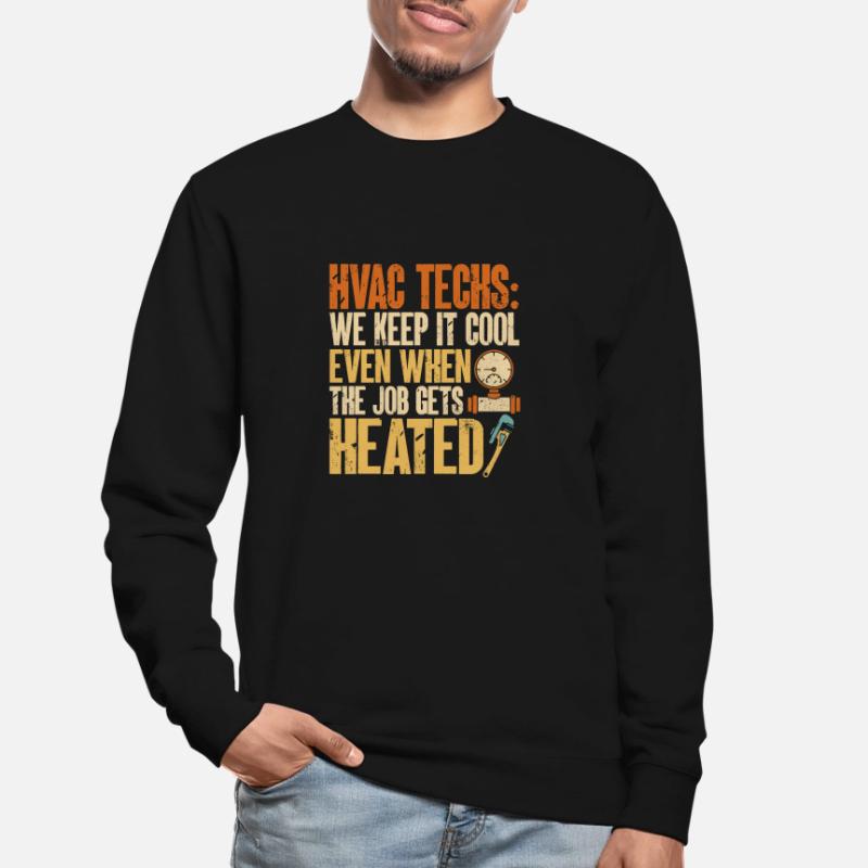 Chauffage, Climatisation, Ventilation, Technicien Sweat-shirt Unisexe